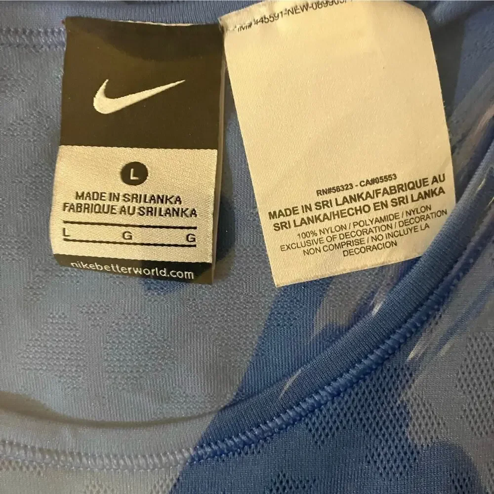 Nike Women's Blue Dri-Fit Activewear Running Top 100% Nylon | Size L